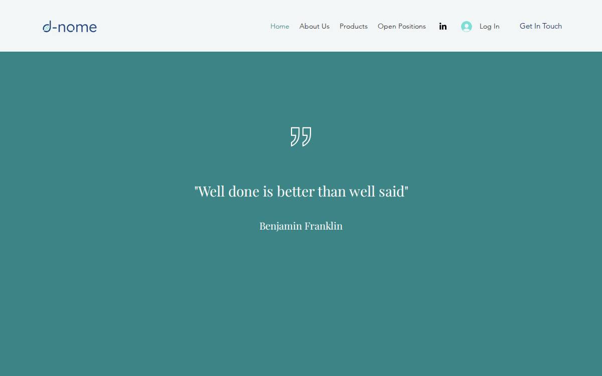 D Nome website preview