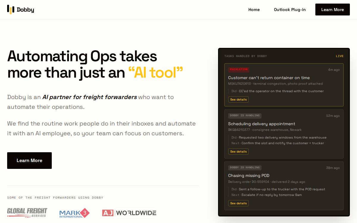 Dobby website preview