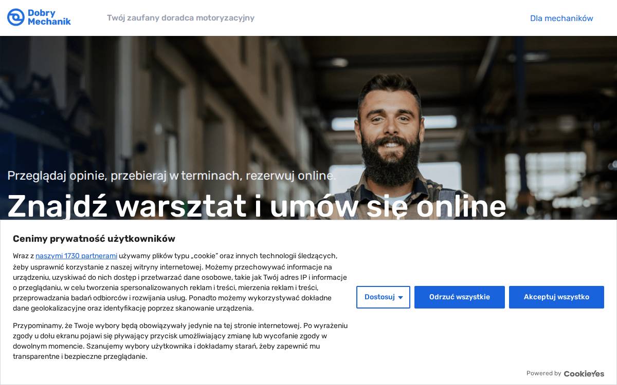 Dobry Mechanik website preview