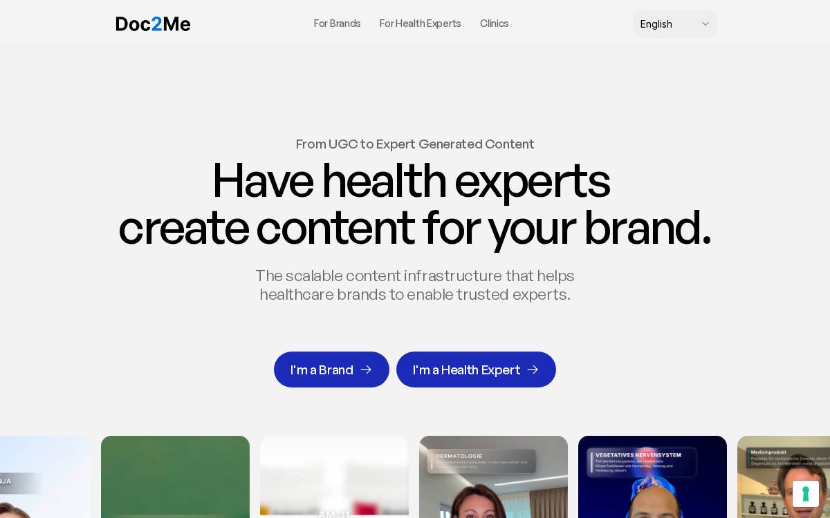 Doc2Me website preview