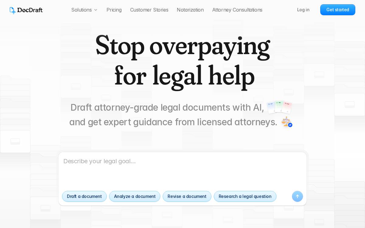 DocDraft website preview