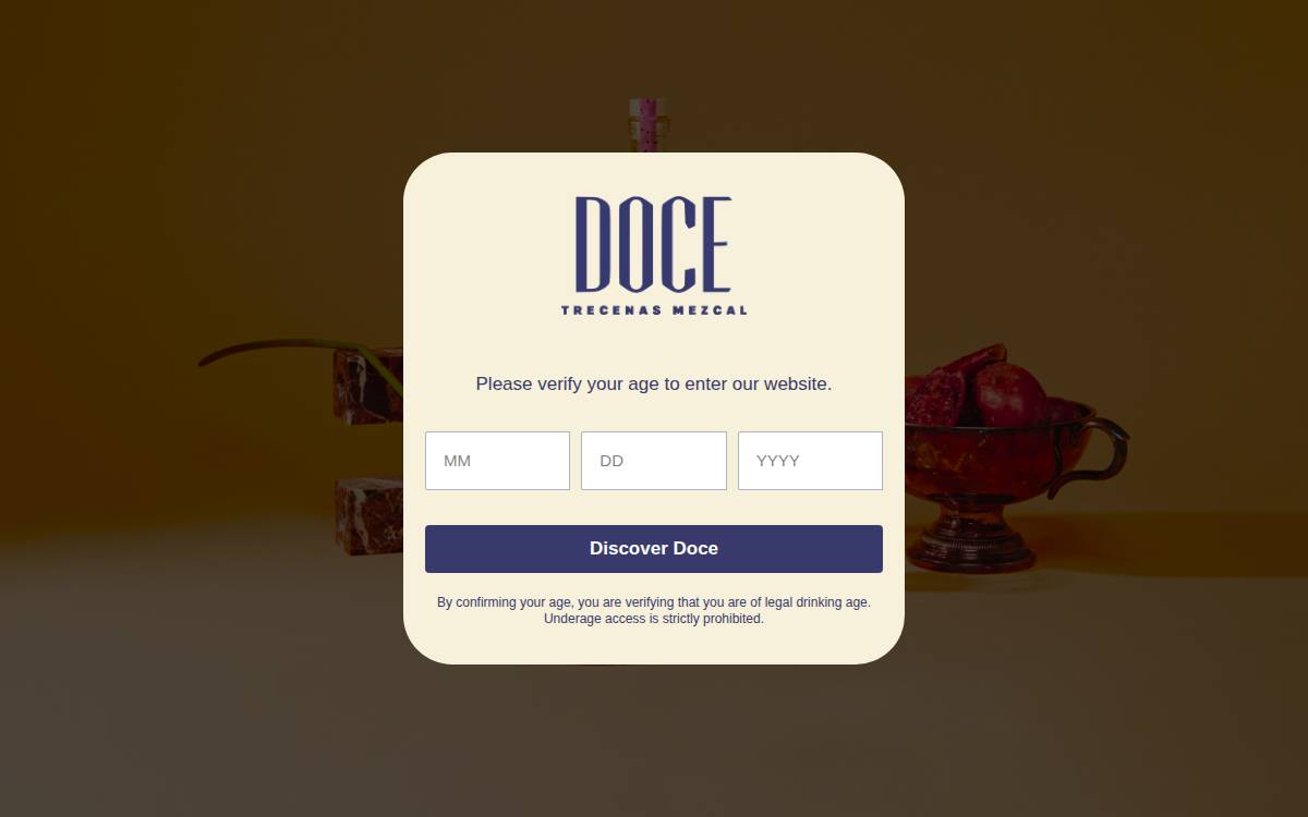 Docemezcal website preview
