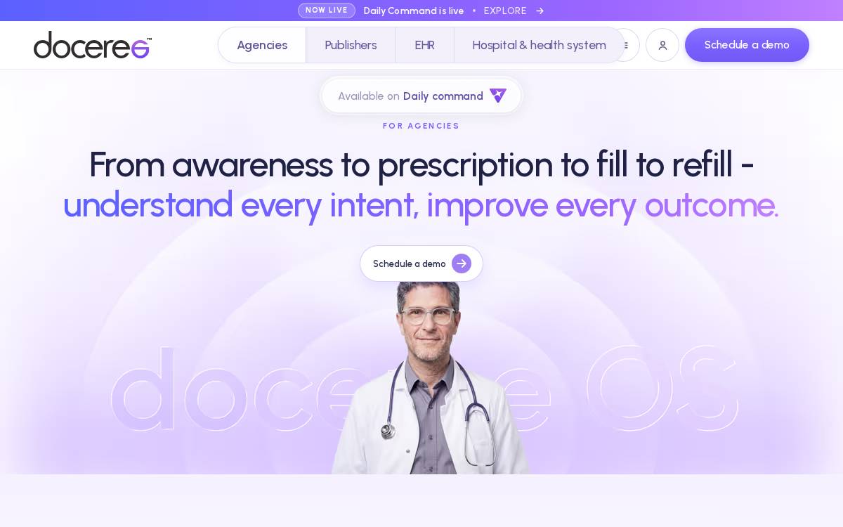 Doceree website preview