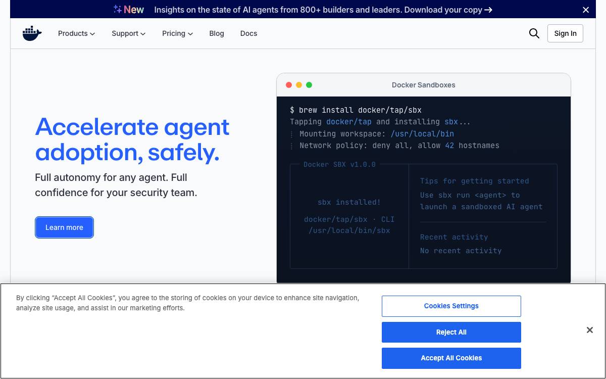 Docker website preview