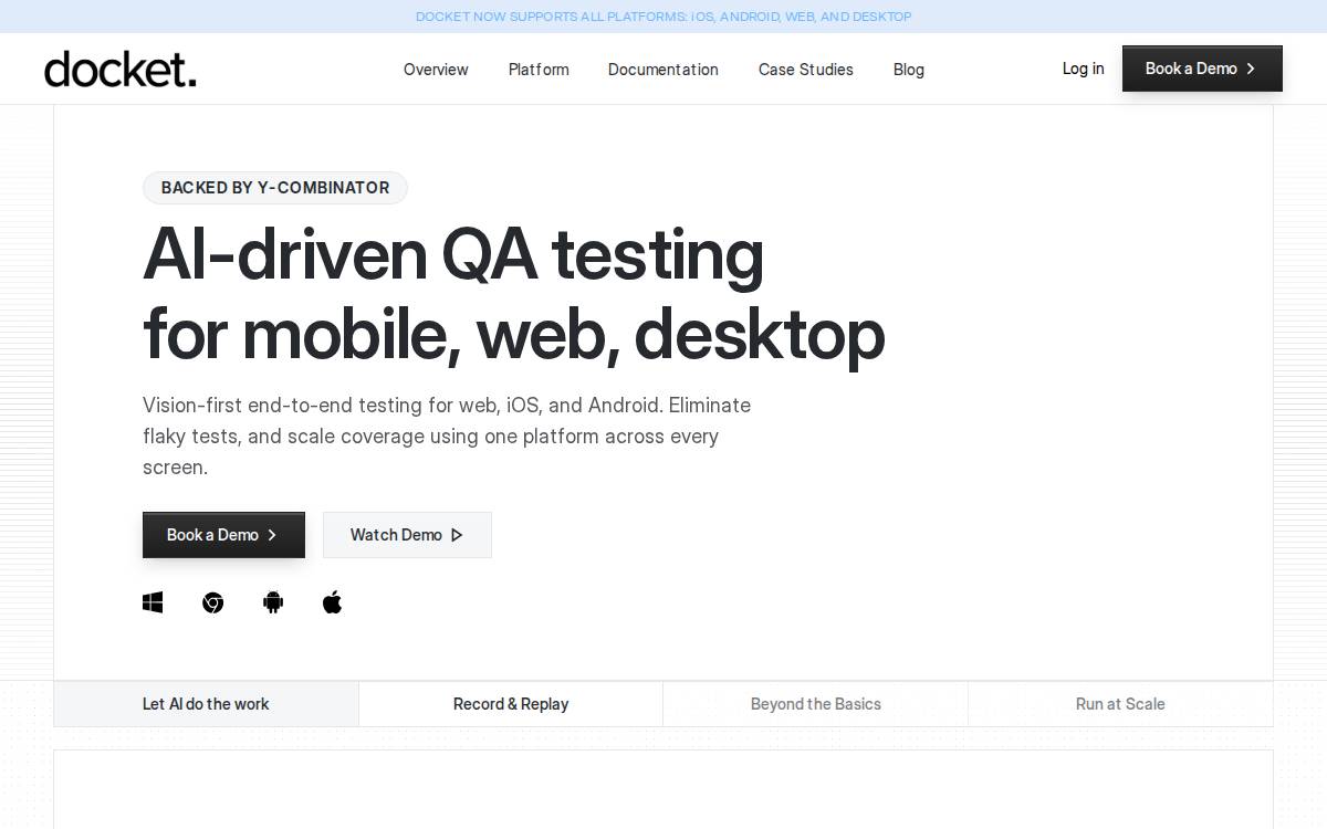 Docket website preview