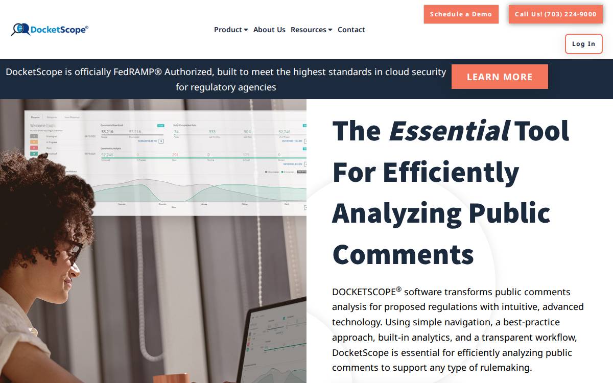DocketScope website preview