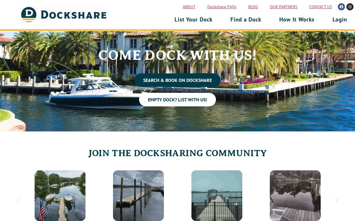 Dockshare website preview
