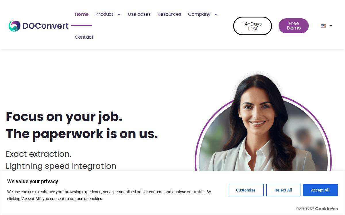 DOConvert website preview