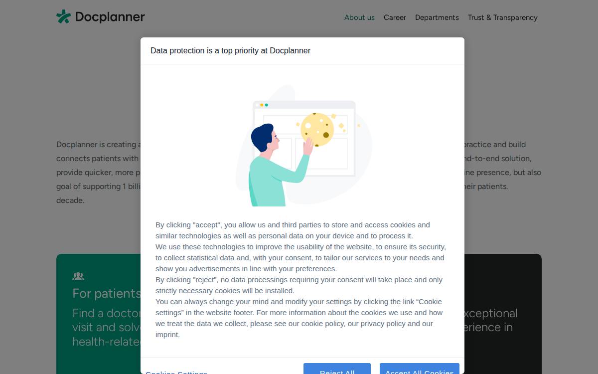 Docplanner website preview