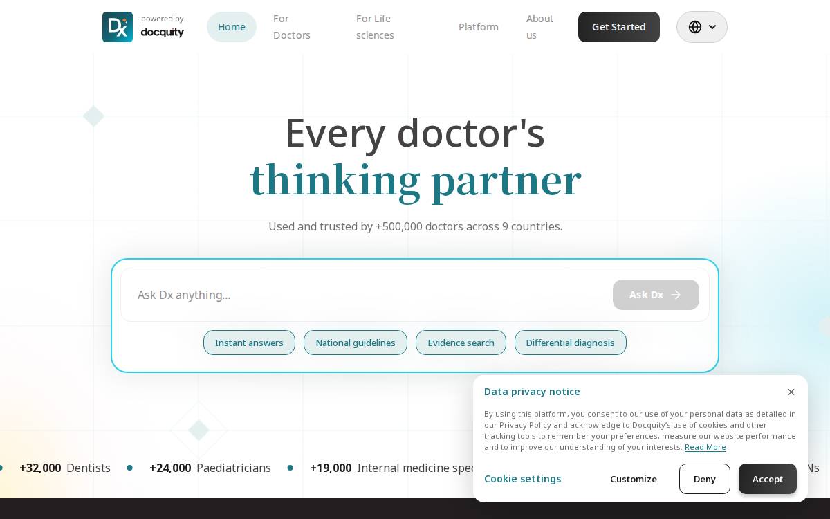 Docquity website preview