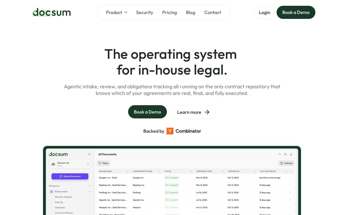 Docsum website preview