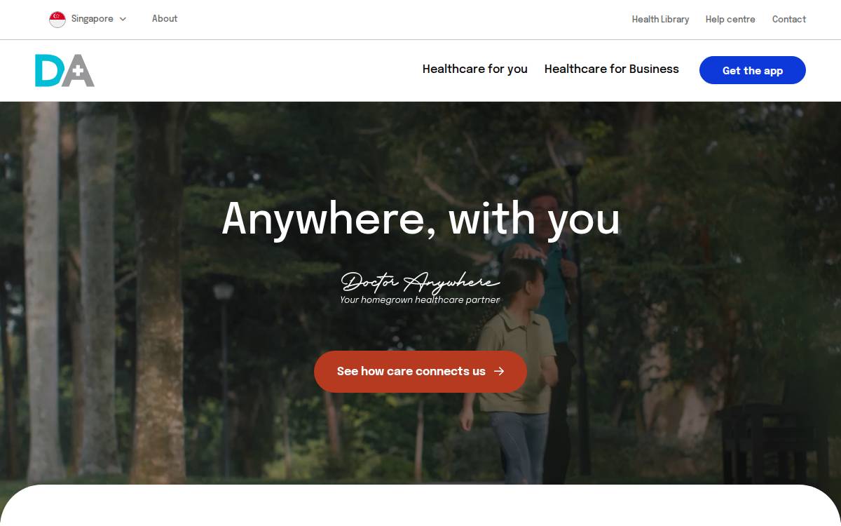 Doctor Anywhere website preview