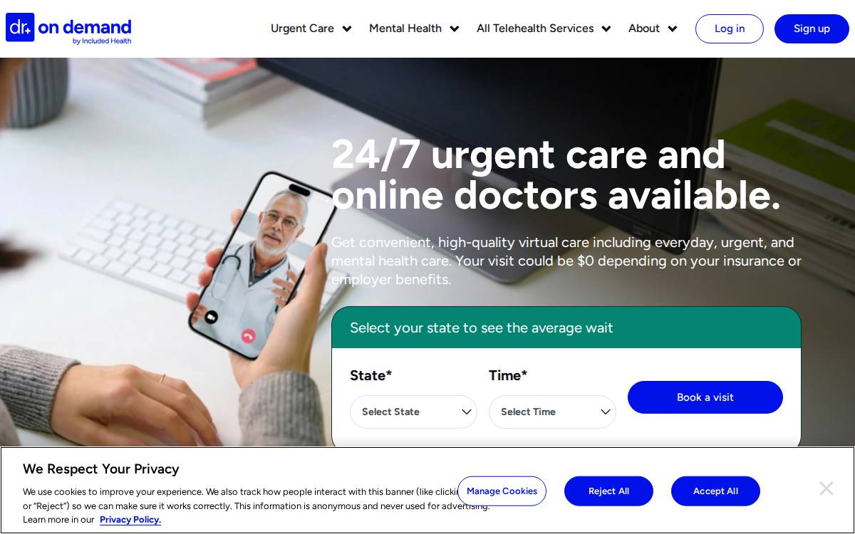 Doctor on Demand website preview