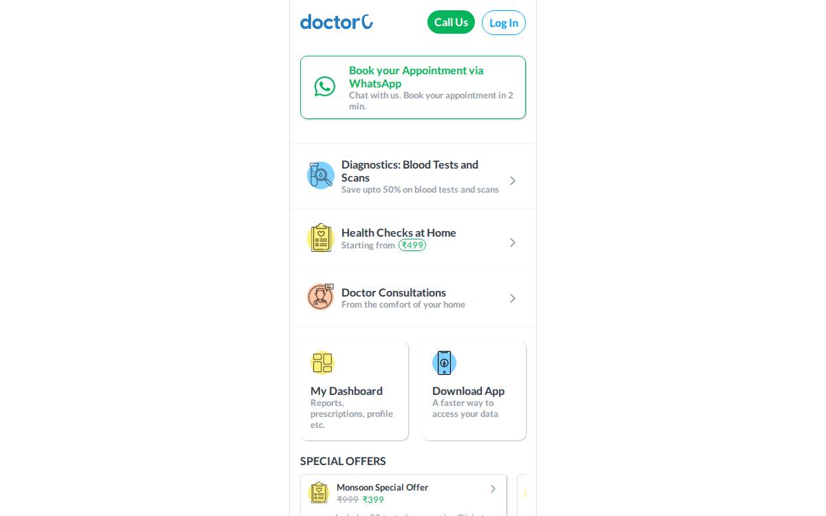 Doctorc website preview