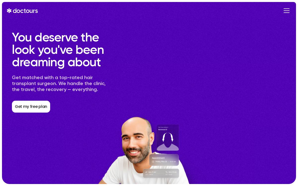 Doctours website preview
