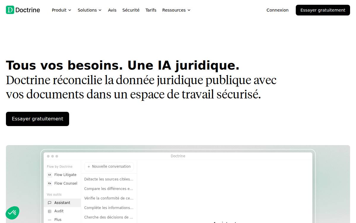AI-powered legal database website preview