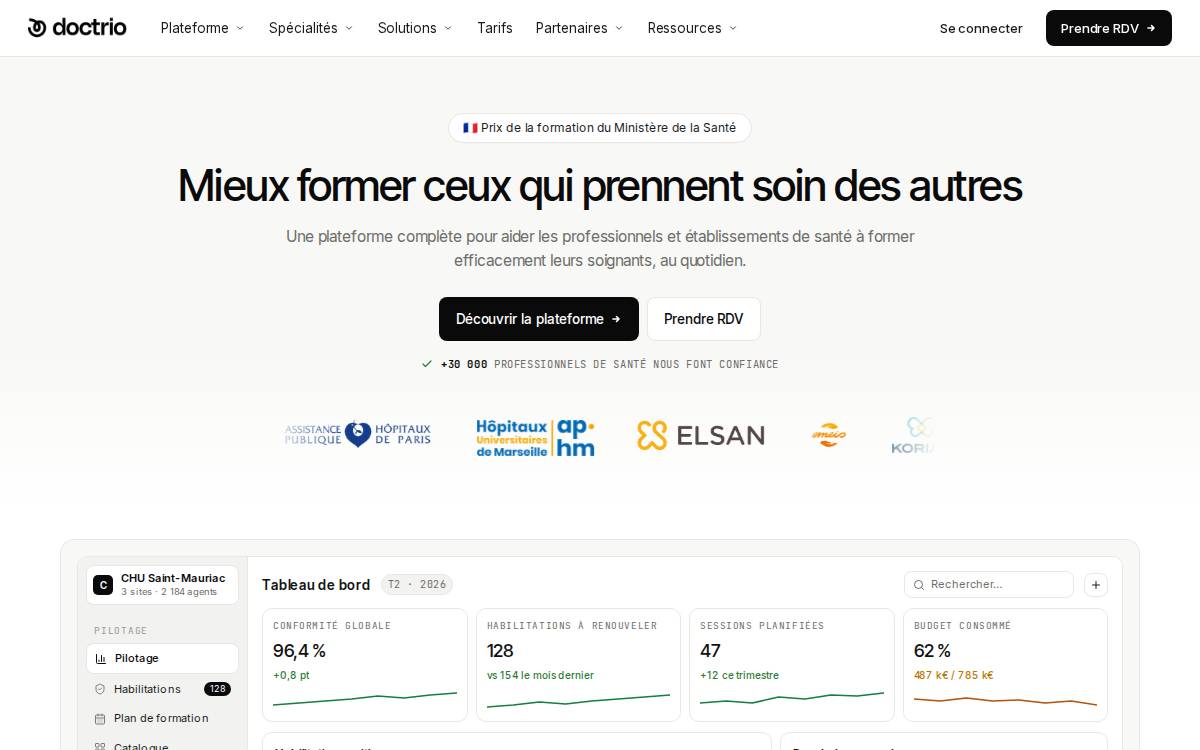 Doctrio website preview