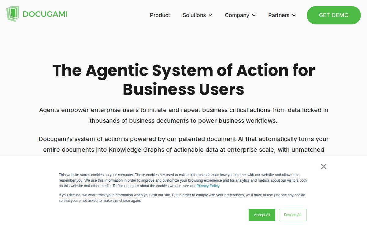 Docugami website preview