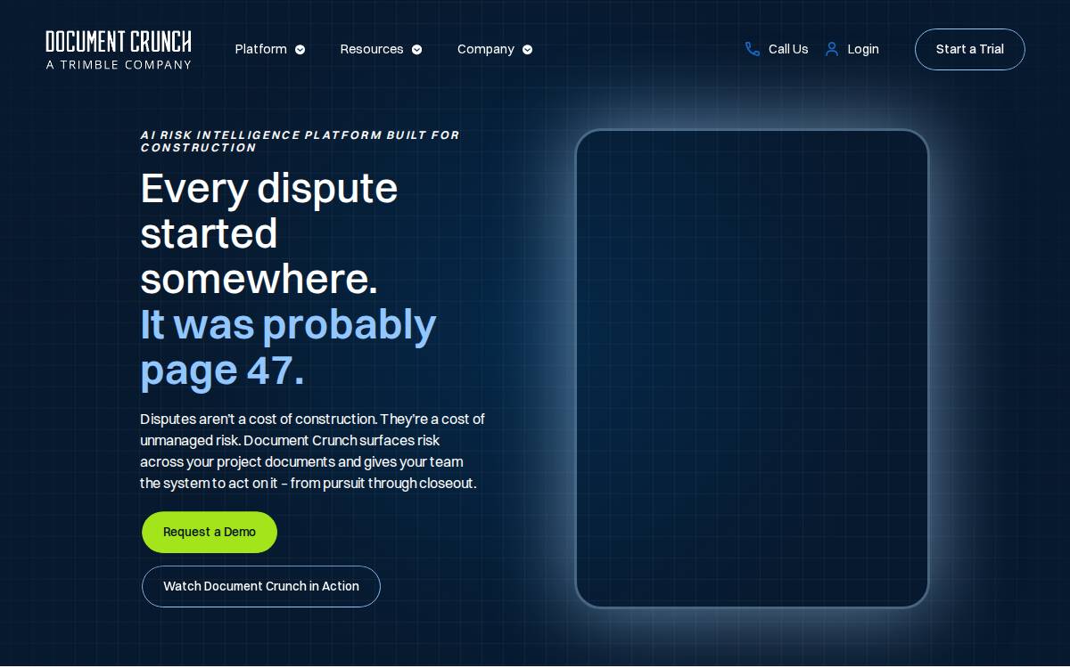 Document Crunch website preview