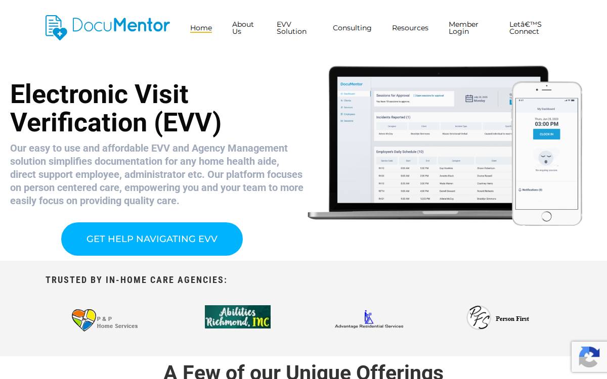 DocuMentor website preview