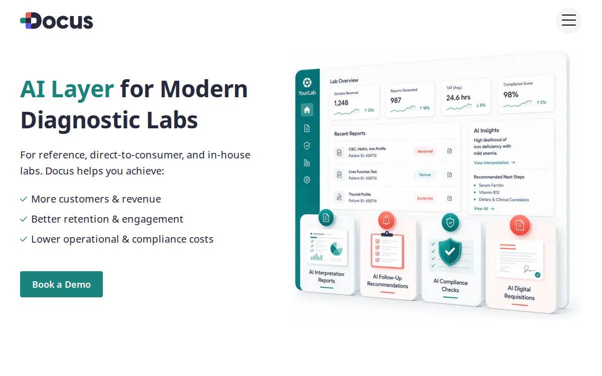 Docus website preview