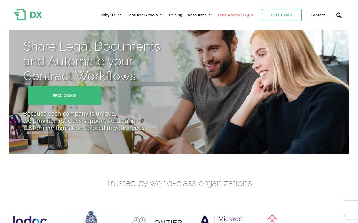 Docxpresso website preview