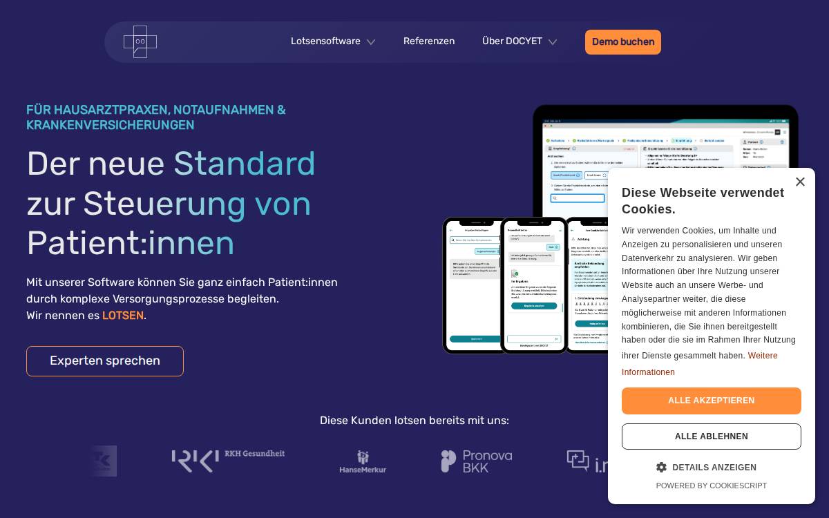 Docyet website preview