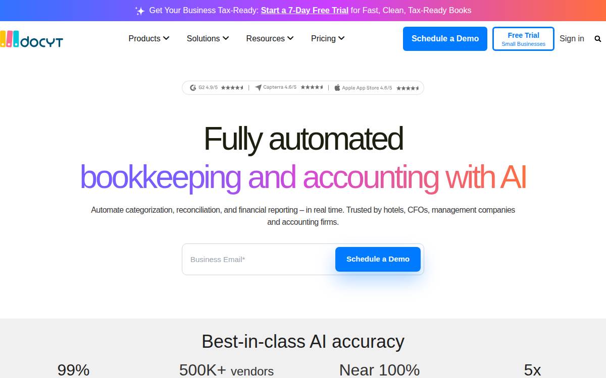 Docyt website preview