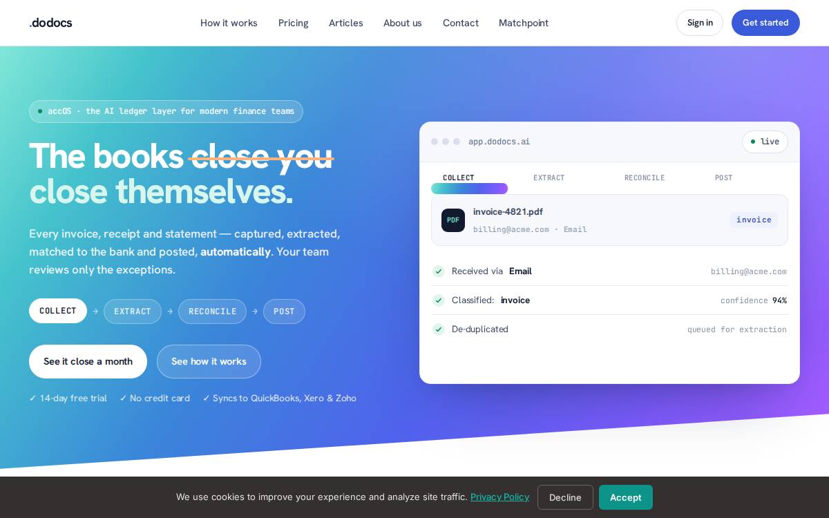 DoDocs website preview