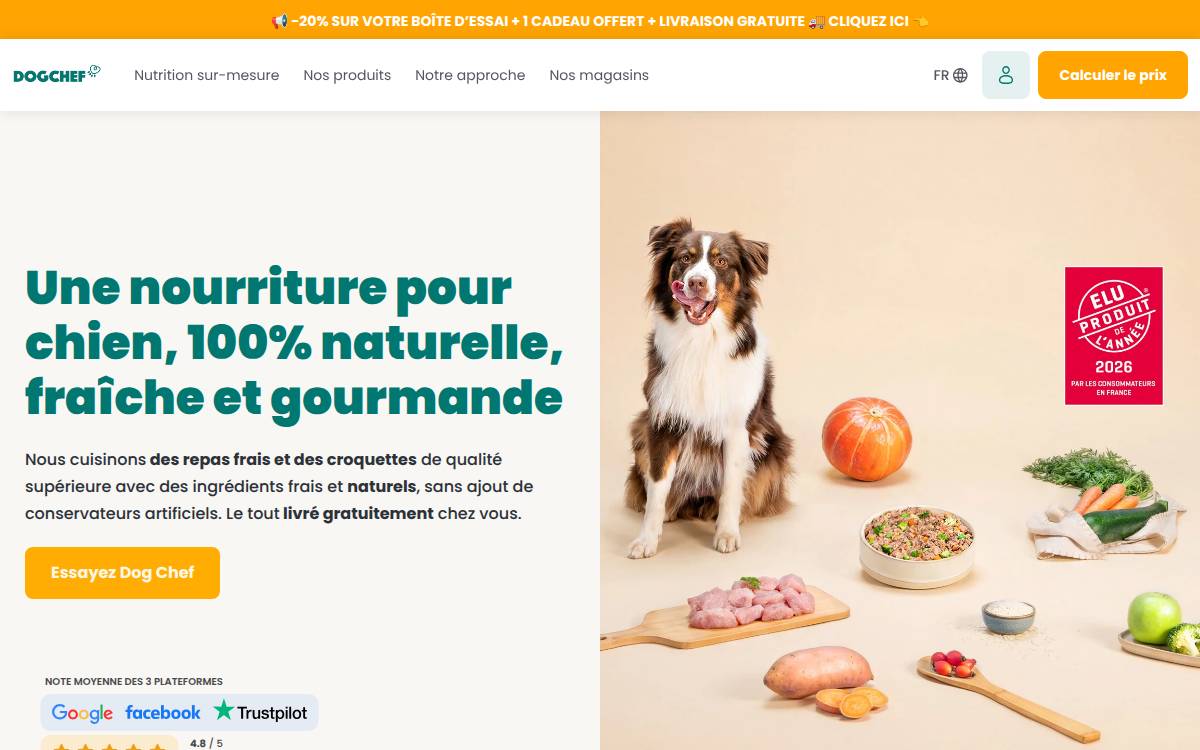 Dog Chef website preview