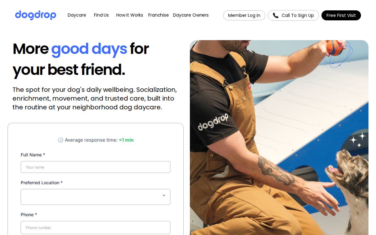 Dogdrop website preview