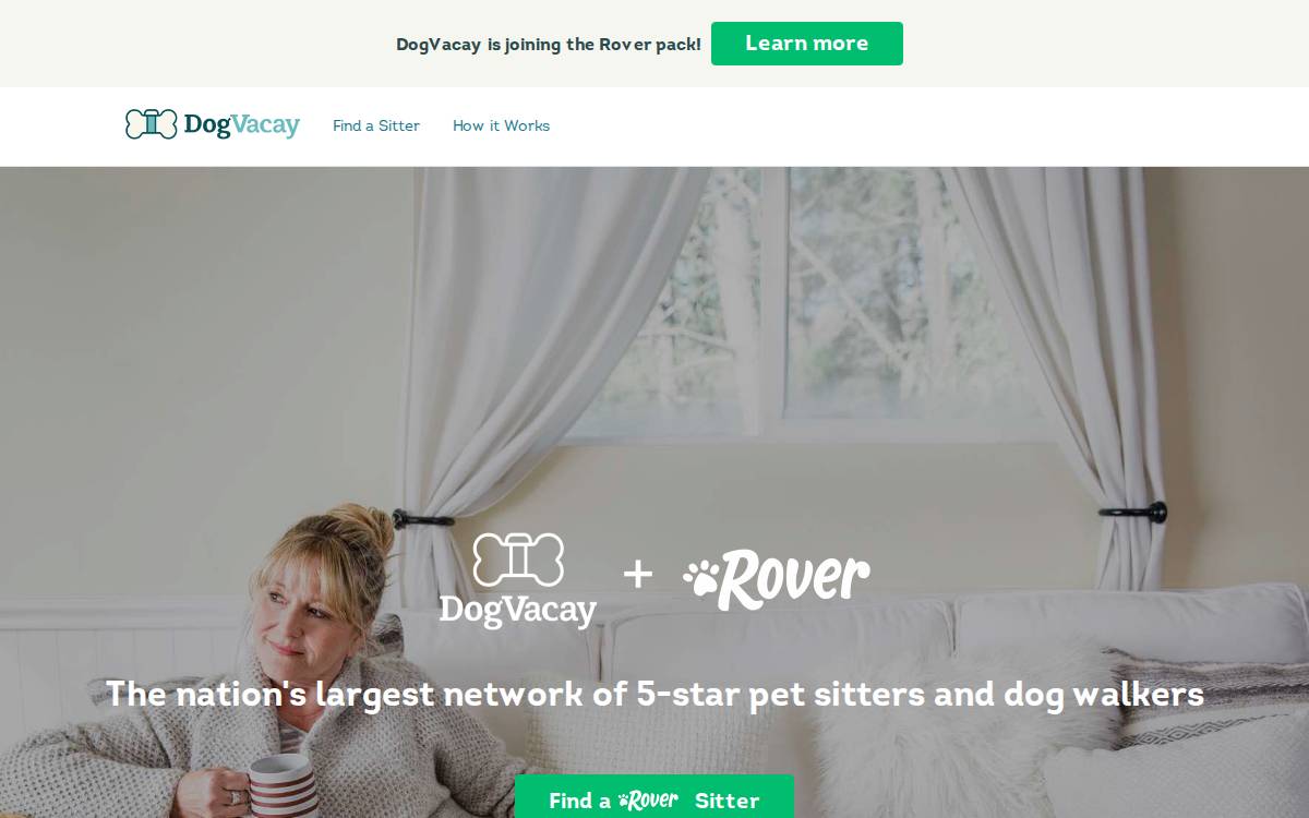 DogVacay Dogboarding, Dogwalking website preview