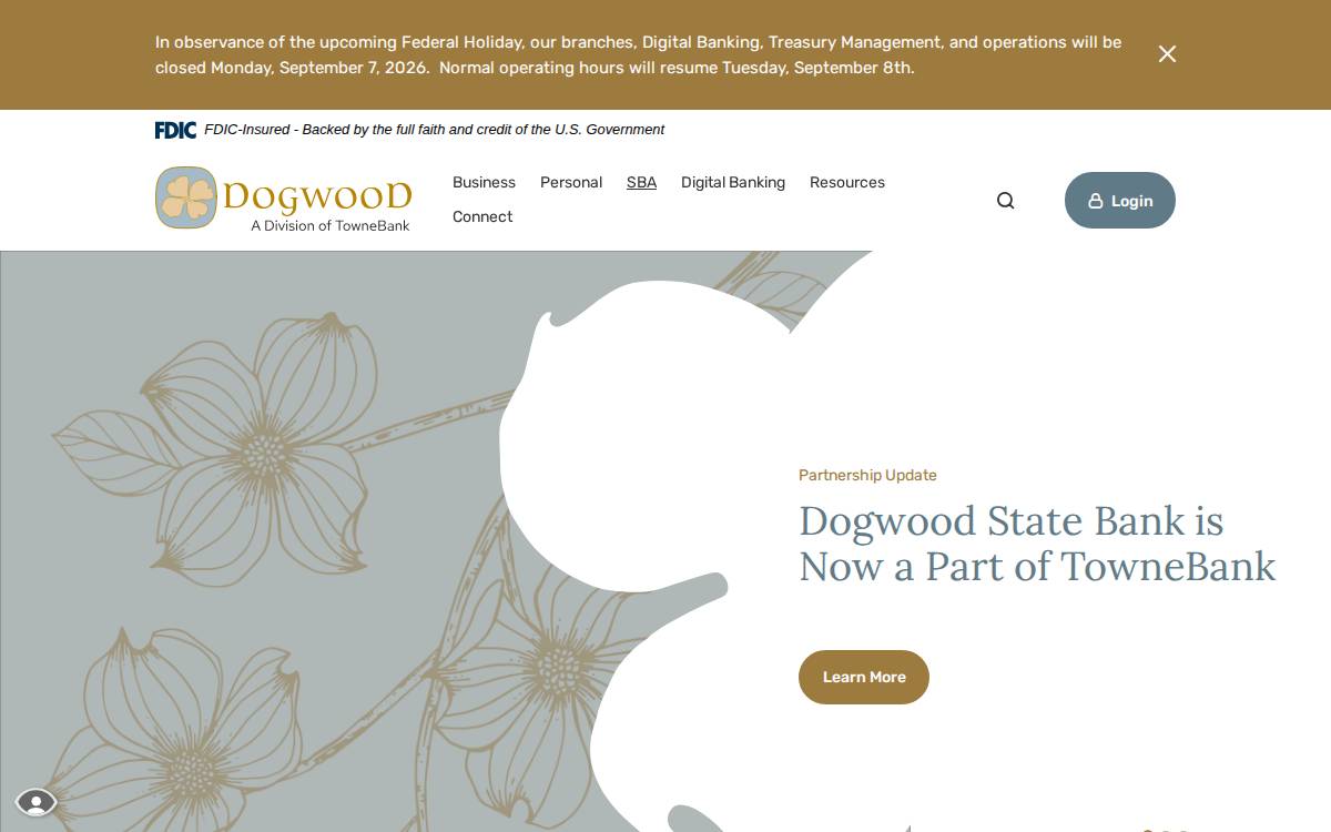 Dogwoodstatebank website preview