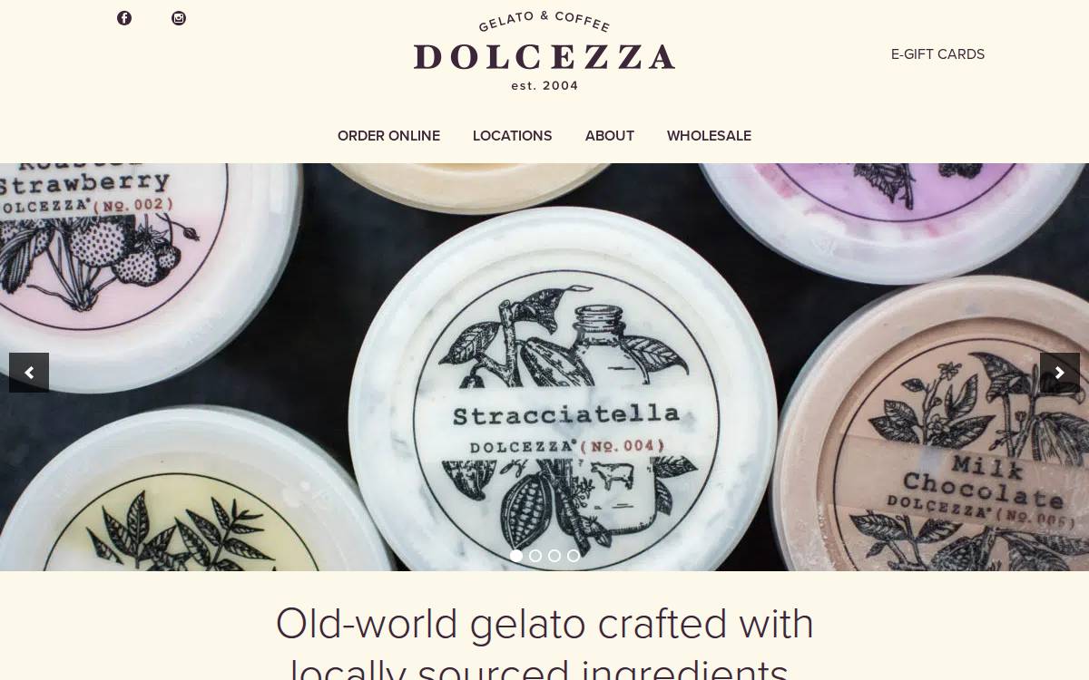 Dolcezza website preview