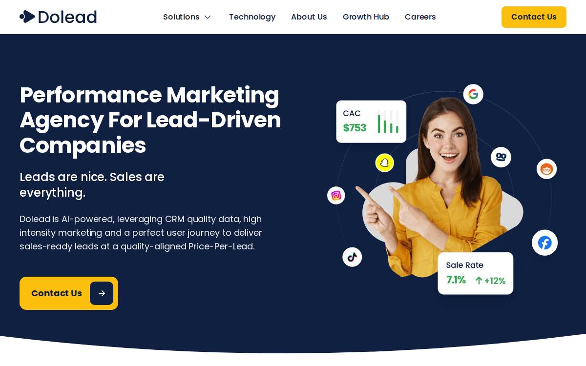 Dolead website preview