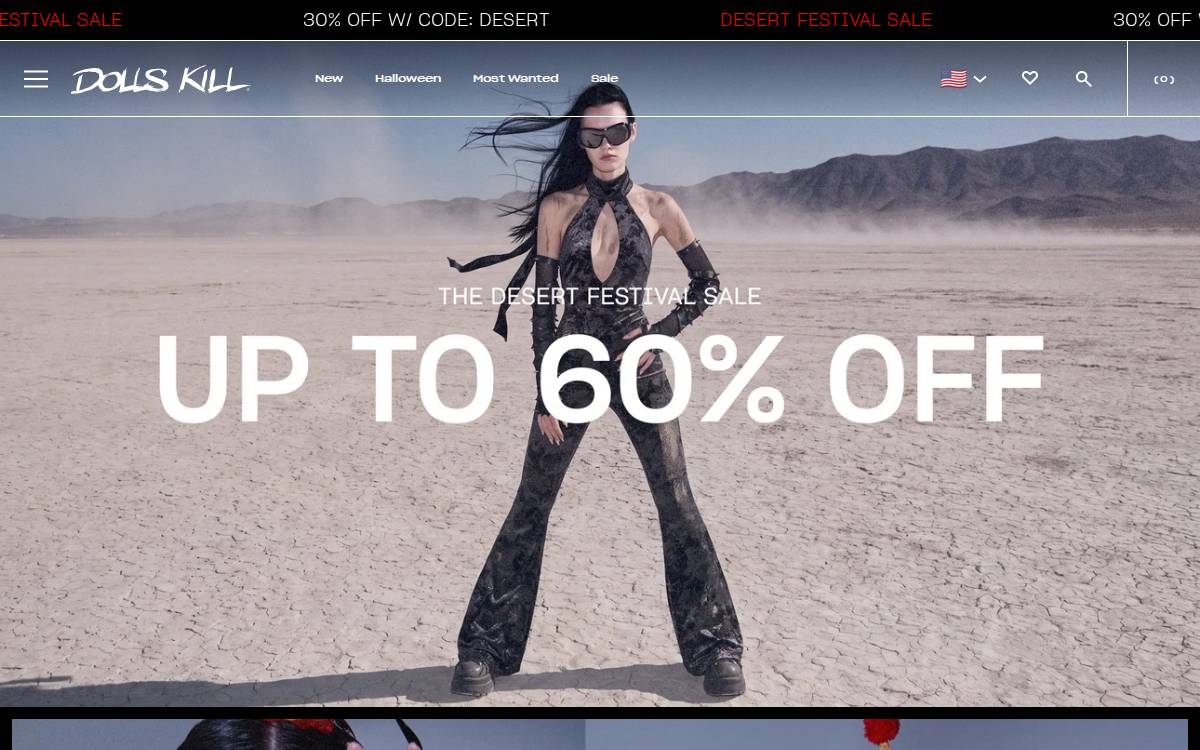Dolls Kill website preview