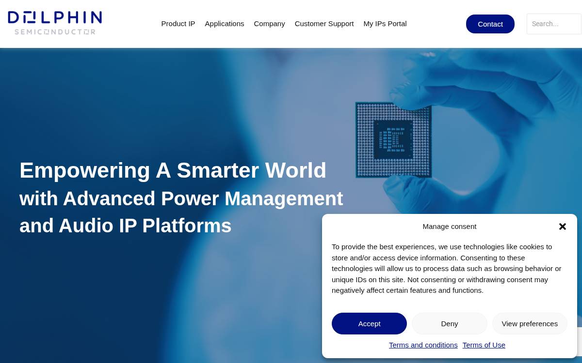 Dolphin Semiconductor website preview