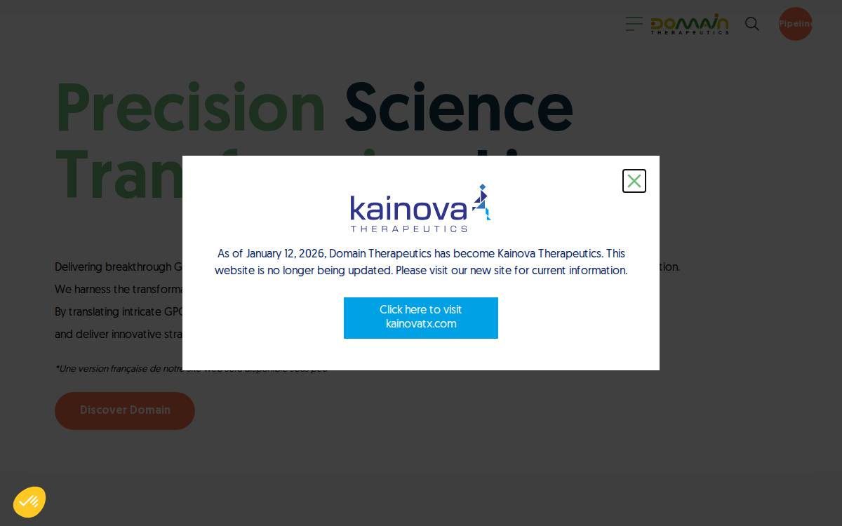 Domain Therapeutics website preview