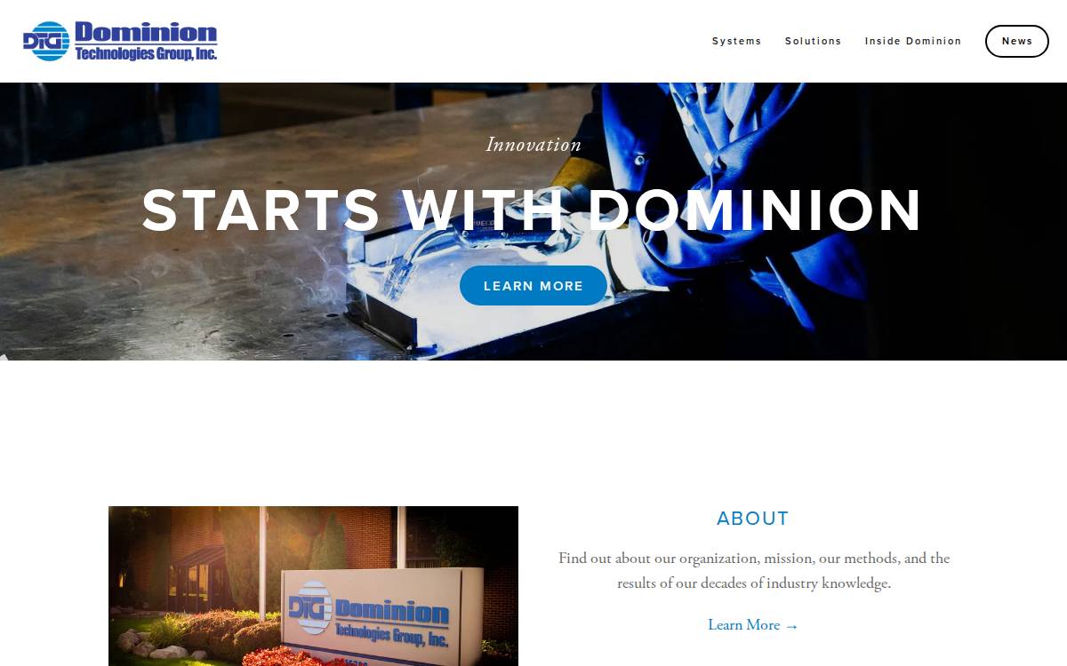 Dominiontec website preview