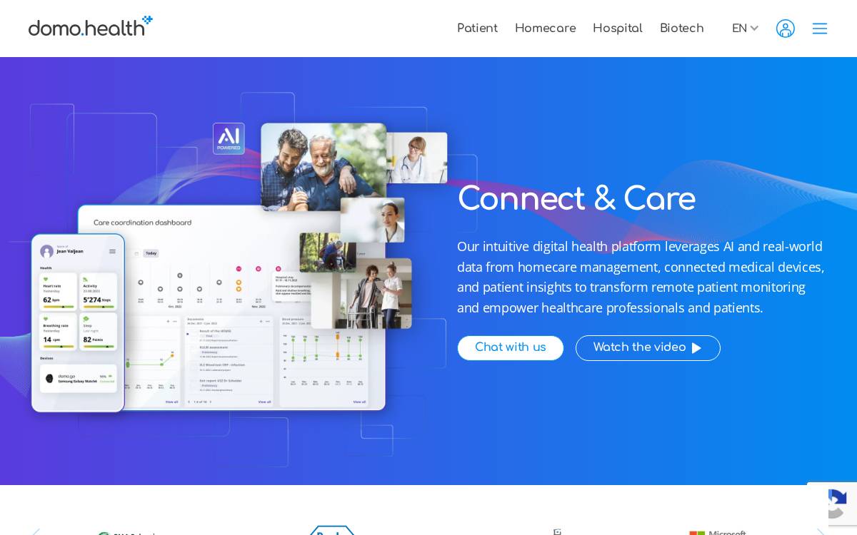 DomoHealth website preview