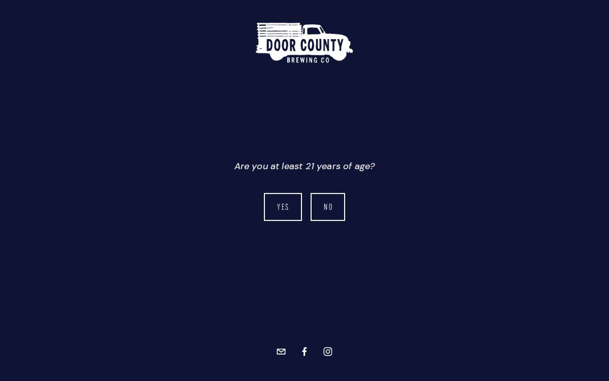 Door County Brewing website preview