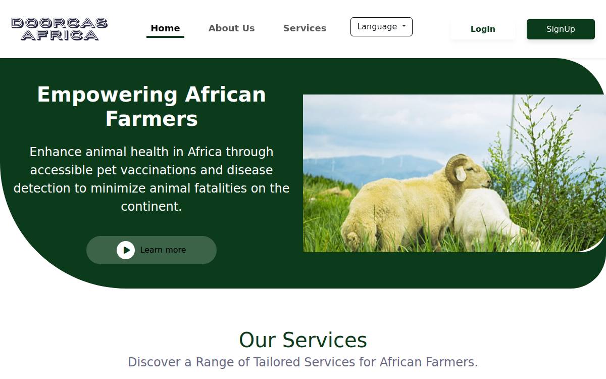 Doorcasafrica website preview