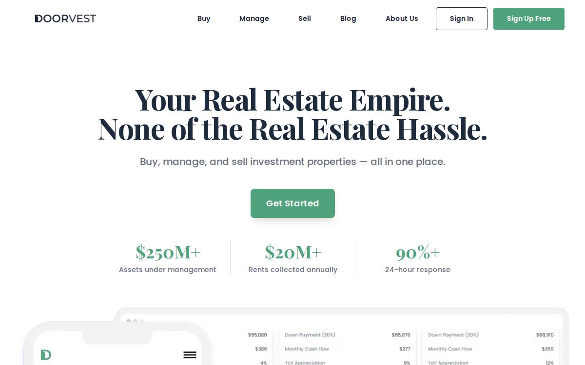 Doorvest website preview