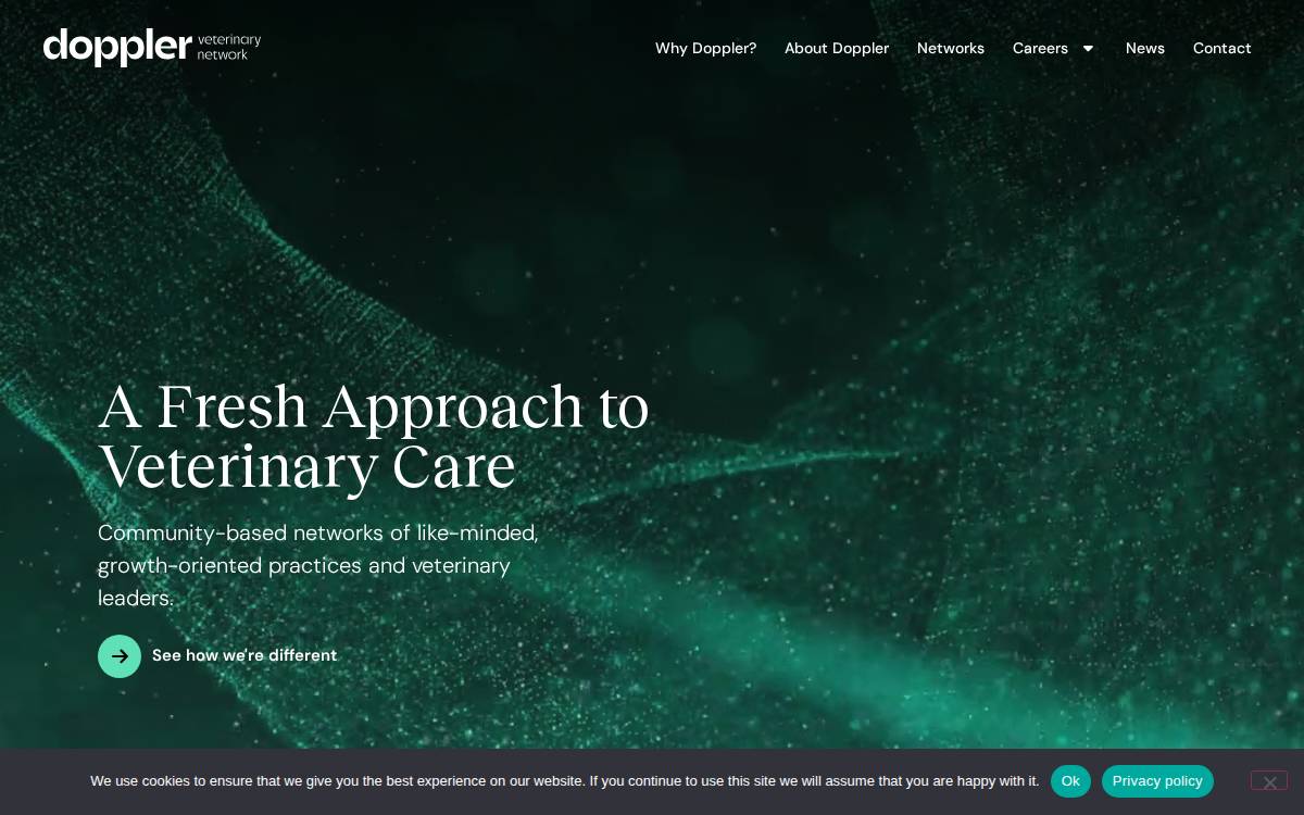 Doppler Veterinary Network website preview