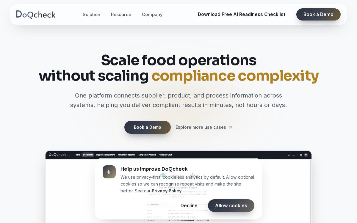 Doqcheck website preview