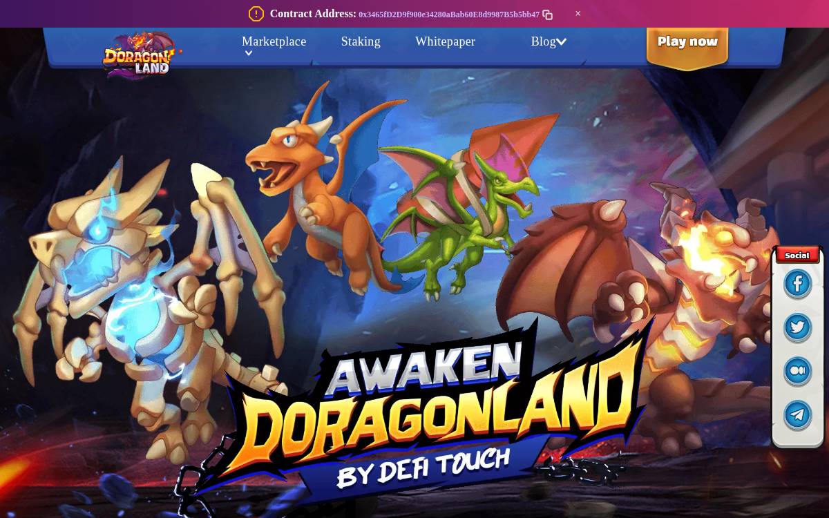 DoragonLand website preview