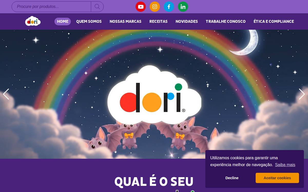 Dori Alimentos website preview