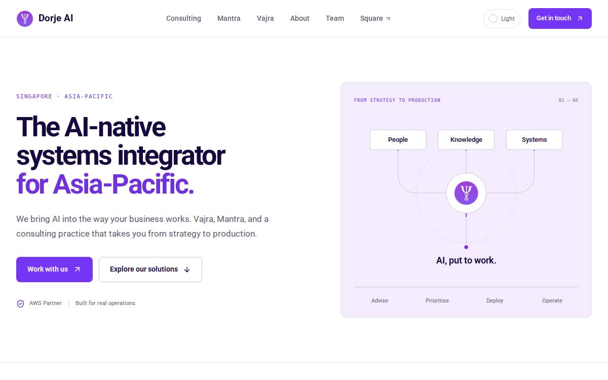 Dorje website preview