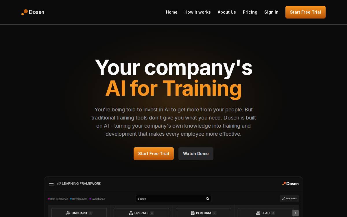 Dosen website preview