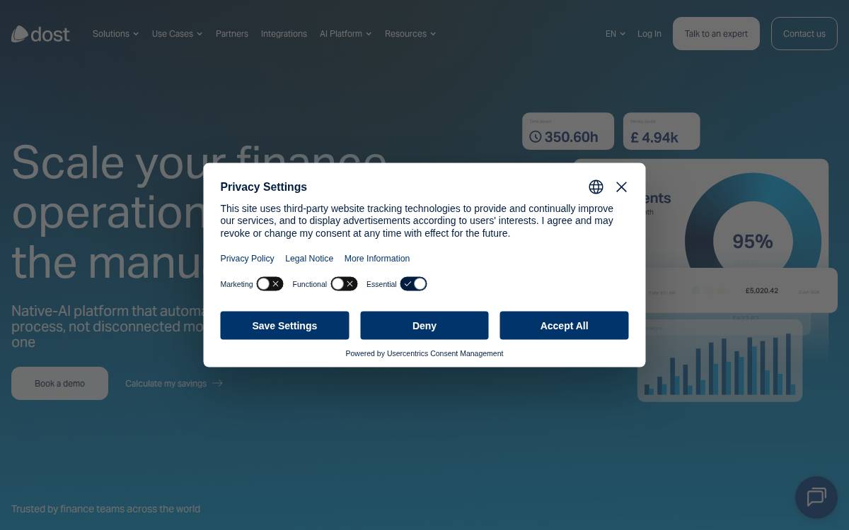 Dost website preview